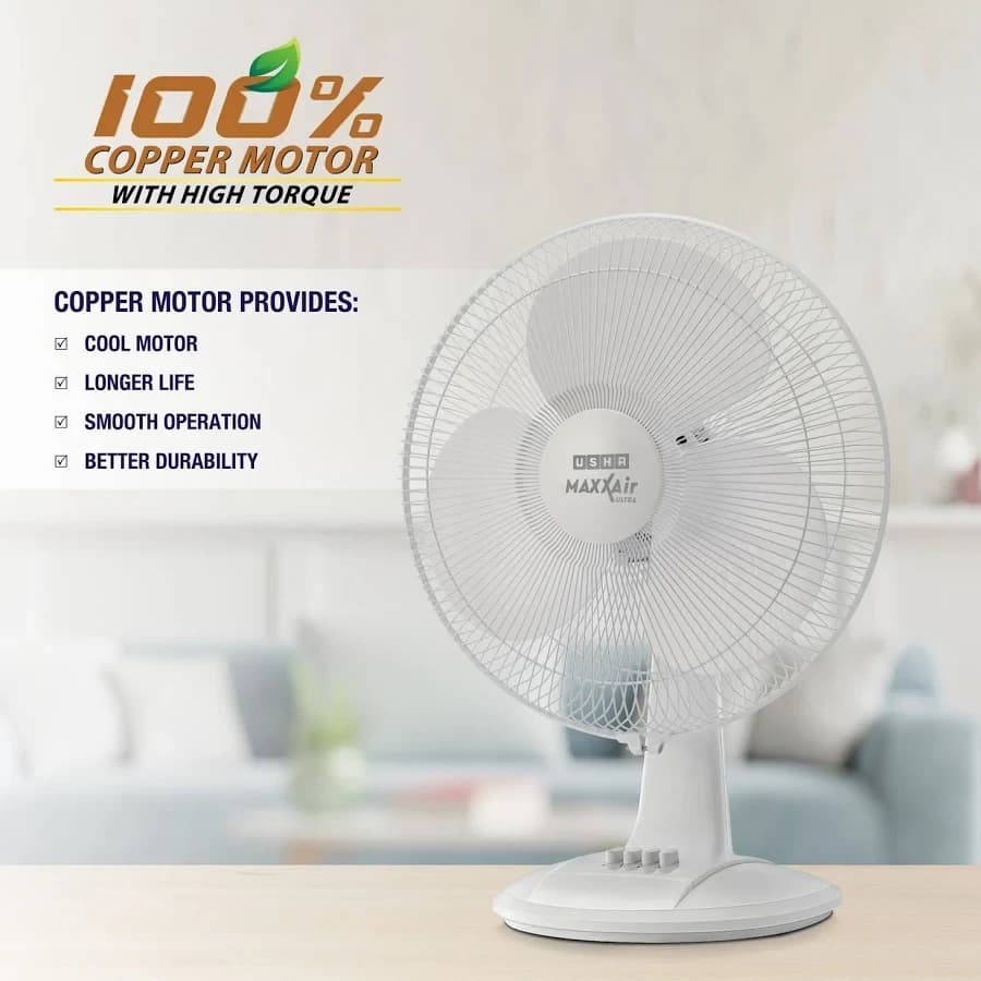 USHA Table Fan - 100% copper motor (55W) image