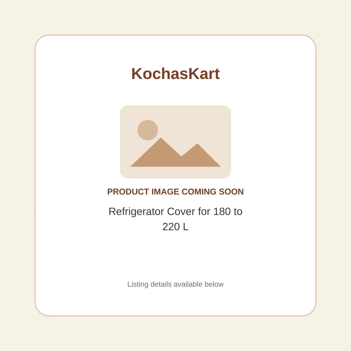 Refrigerator Cover for 180 to 220 L product image coming soon